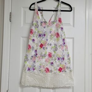 Victoria's Secret Vintage Gold Label white Floral Nightie.